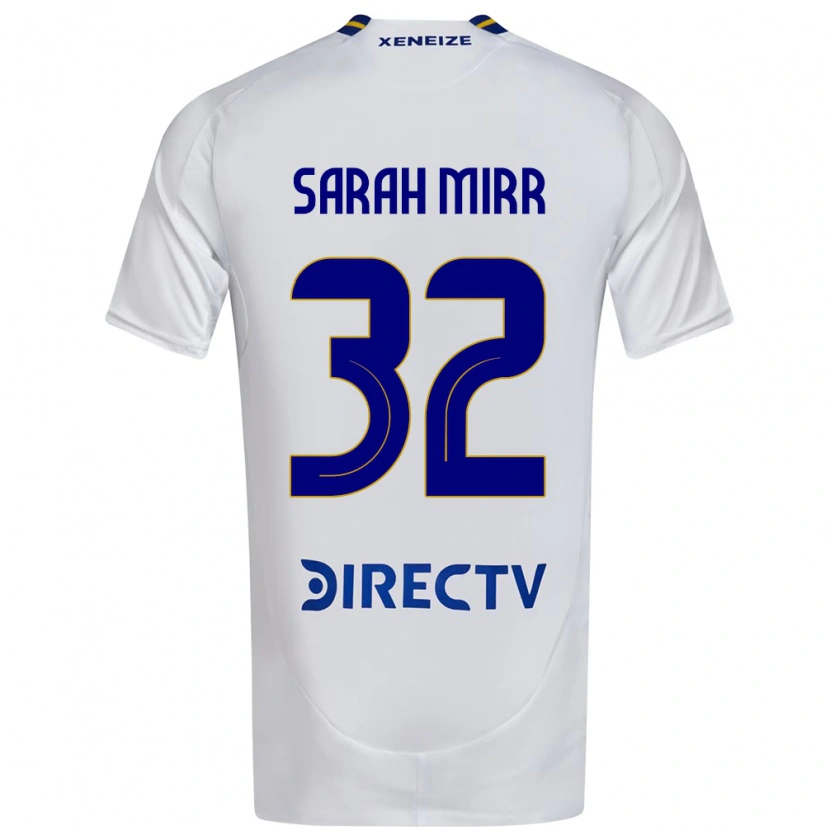 Danxen Kinderen Sarah Mirr #32 Wit Blauw Uitshirt Uittenue 2025/26 T-Shirt