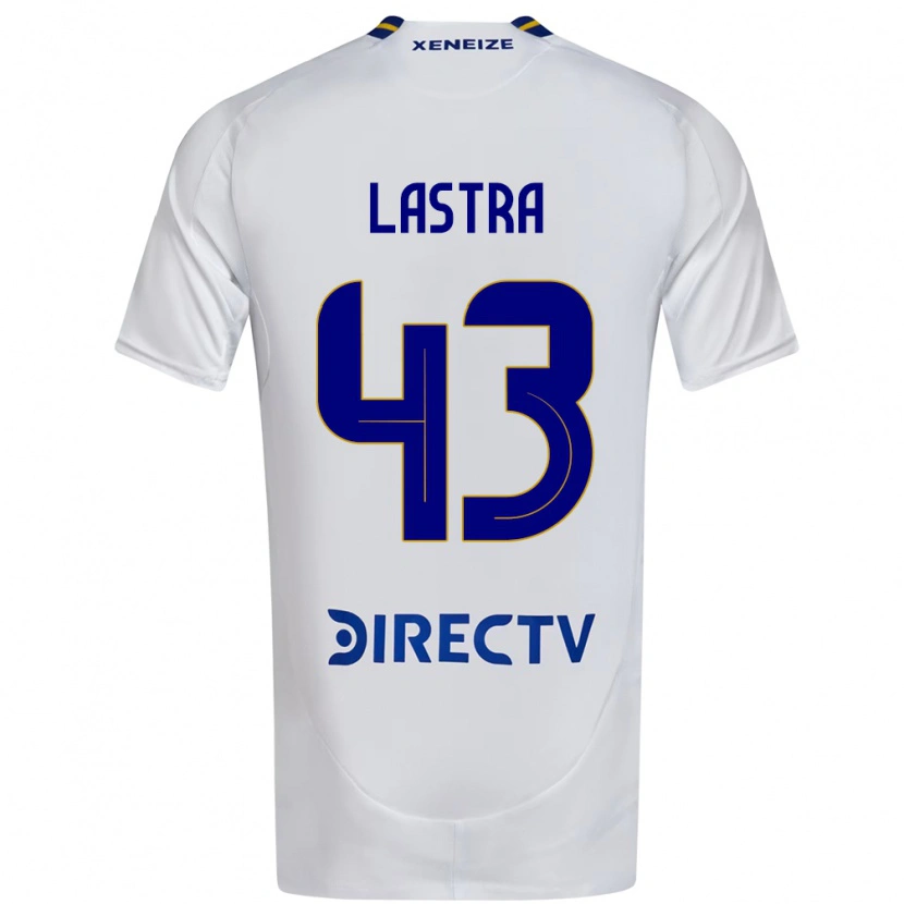 Danxen Kinderen Agustin Lastra #43 Wit Blauw Uitshirt Uittenue 2025/26 T-Shirt