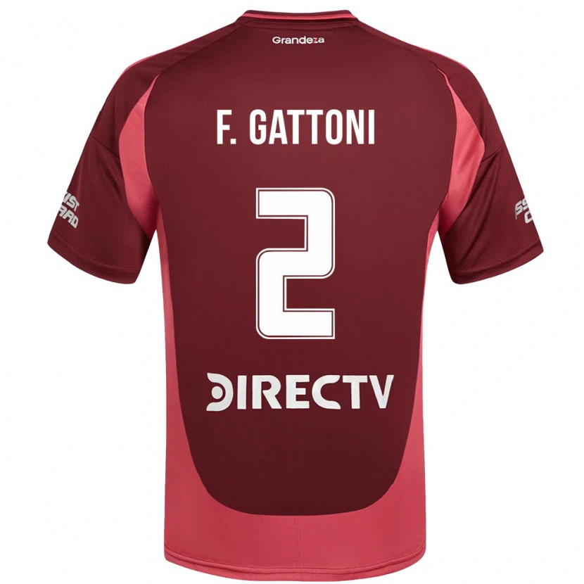 Danxen Kinderen Federico Gattoni #2 Bourgondisch Magenta Uitshirt Uittenue 2025/26 T-Shirt