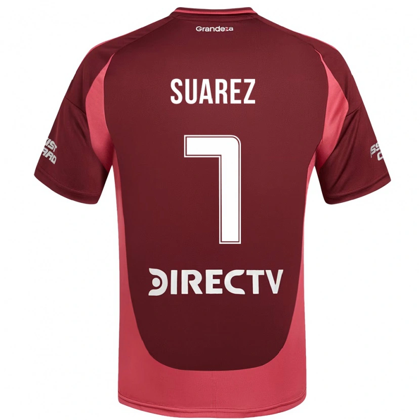 Danxen Kinderen Matias Suarez #7 Bourgondisch Magenta Uitshirt Uittenue 2025/26 T-Shirt