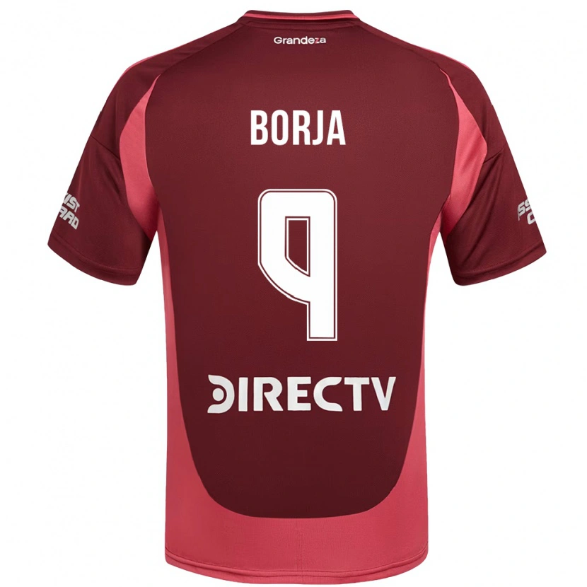 Danxen Kinderen Miguel Borja #9 Bourgondisch Magenta Uitshirt Uittenue 2025/26 T-Shirt