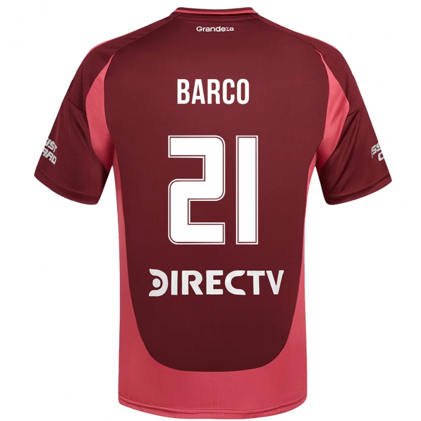 Danxen Kinderen Esequiel Barco #21 Bourgondisch Magenta Uitshirt Uittenue 2025/26 T-Shirt