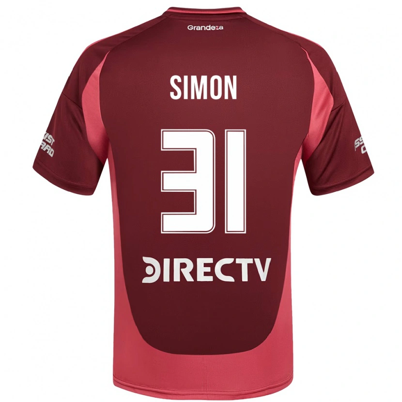 Danxen Kinderen Santiago Simón #31 Bourgondisch Magenta Uitshirt Uittenue 2025/26 T-Shirt