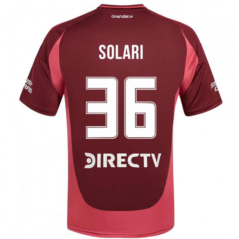 Danxen Kinderen Pablo Solari #36 Bourgondisch Magenta Uitshirt Uittenue 2025/26 T-Shirt