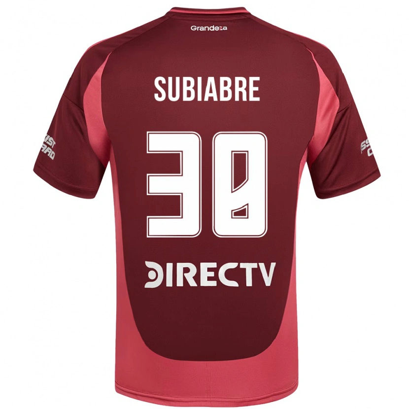 Danxen Kinderen Ian Subiabre #38 Bourgondisch Magenta Uitshirt Uittenue 2025/26 T-Shirt