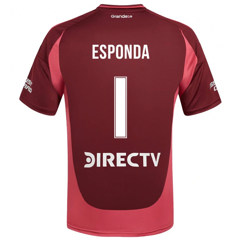 Danxen Kinderen Lara Esponda #1 Bourgondisch Magenta Uitshirt Uittenue 2025/26 T-Shirt