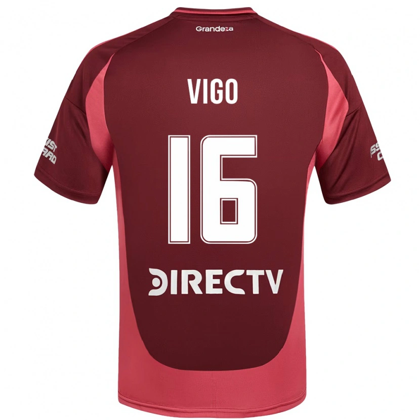Danxen Kinderen Alex Vigo #16 Bourgondisch Magenta Uitshirt Uittenue 2025/26 T-Shirt