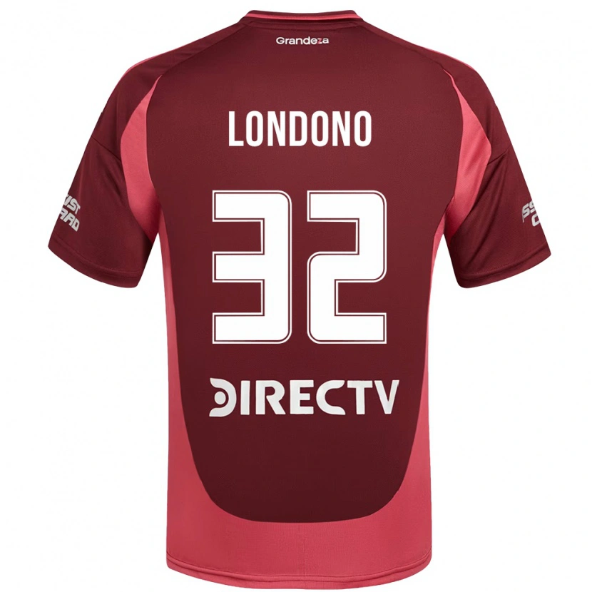 Danxen Kinderen Flabian Londono #32 Bourgondisch Magenta Uitshirt Uittenue 2025/26 T-Shirt