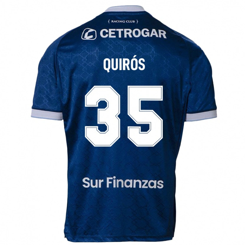 Danxen Kinderen Santiago Quirós #35 Donkerblauw Uitshirt Uittenue 2025/26 T-Shirt