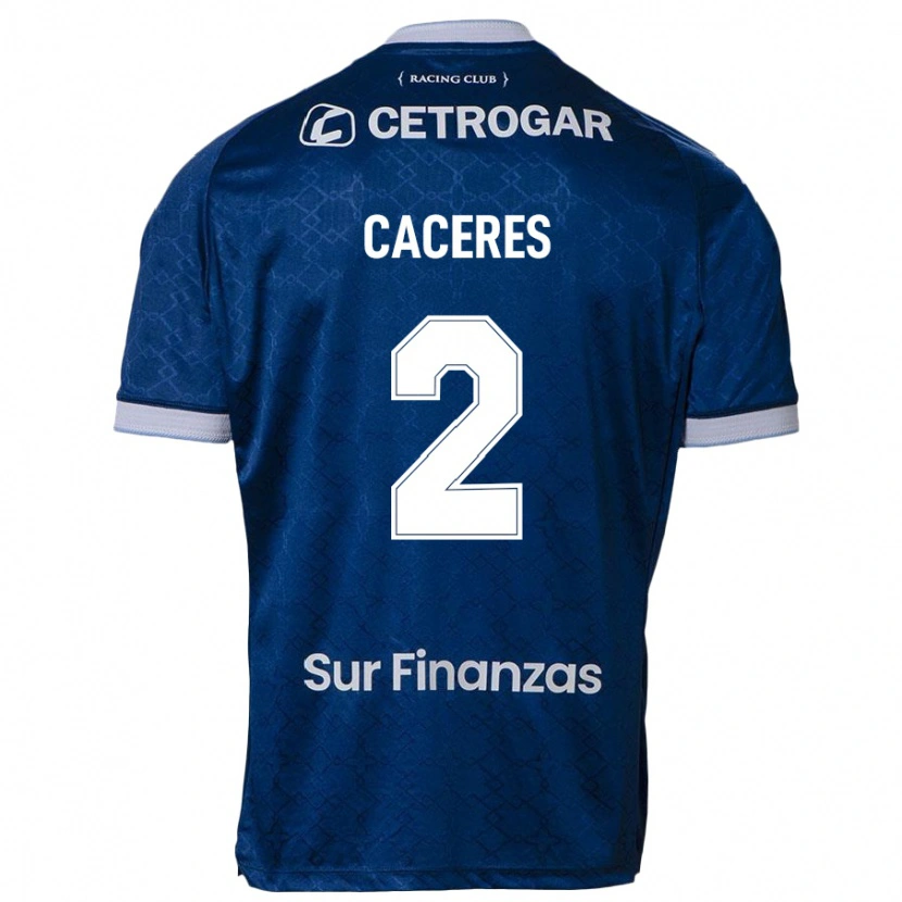 Danxen Kinderen Juan Jose Caceres #2 Donkerblauw Uitshirt Uittenue 2025/26 T-Shirt