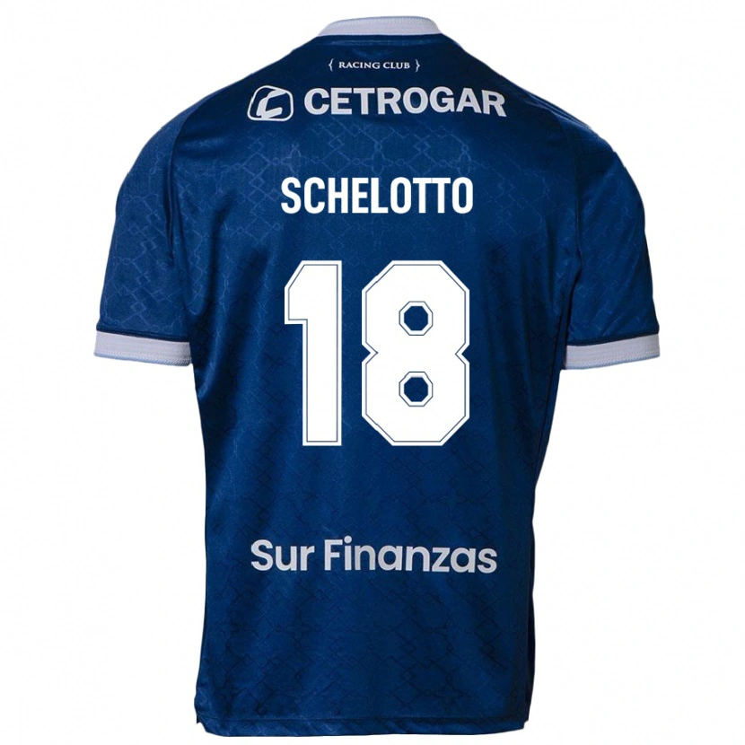 Danxen Kinderen Ezequiel Schelotto #18 Donkerblauw Uitshirt Uittenue 2025/26 T-Shirt