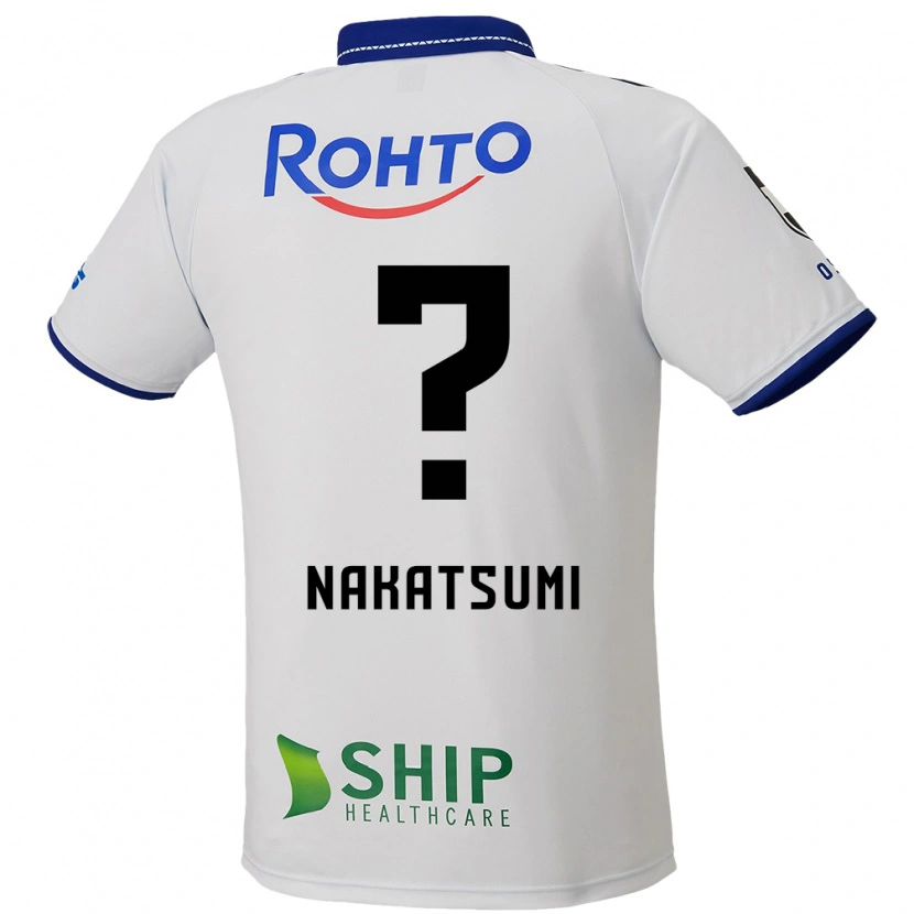 Danxen Kinderen Naru Nakatsumi #0 Wit Blauw Zwart Uitshirt Uittenue 2025/26 T-Shirt