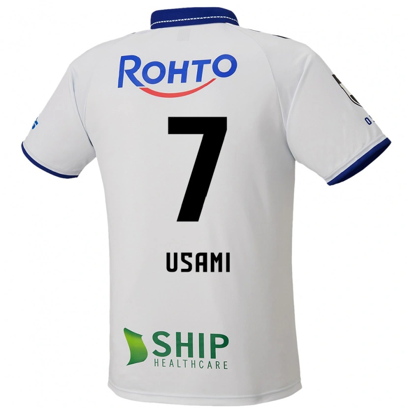 Danxen Kinderen Takashi Usami #7 Wit Blauw Zwart Uitshirt Uittenue 2025/26 T-Shirt
