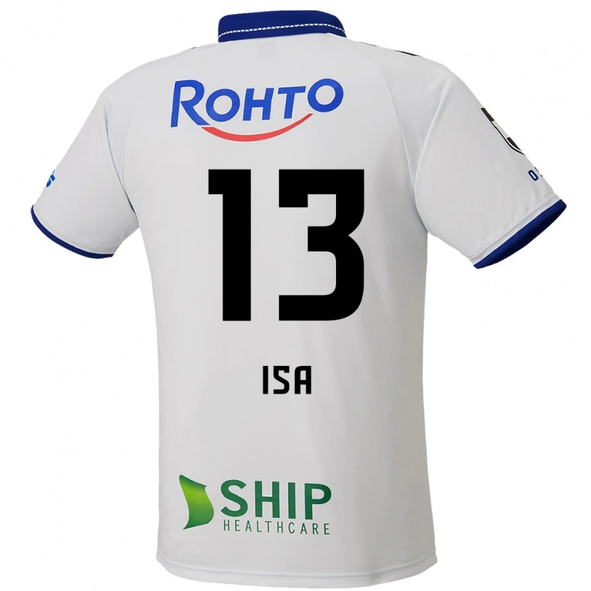 Danxen Kinderen Isa Sakamoto #13 Wit Blauw Zwart Uitshirt Uittenue 2025/26 T-Shirt