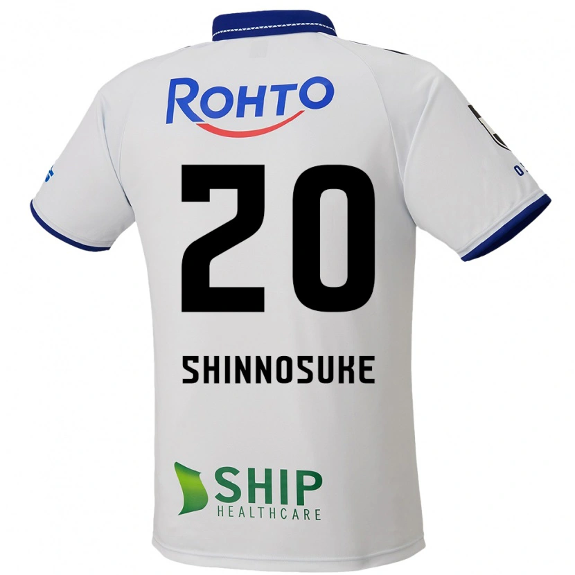 Danxen Kinderen Shinnosuke Nakatani #20 Wit Blauw Zwart Uitshirt Uittenue 2025/26 T-Shirt