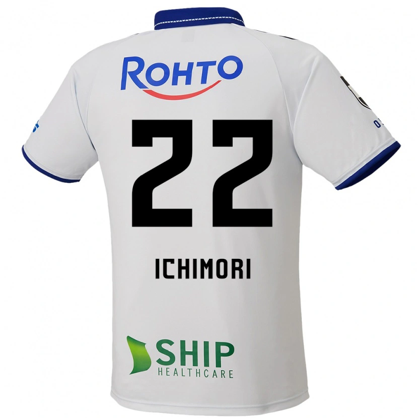 Danxen Kinderen Jun Ichimori #22 Wit Blauw Zwart Uitshirt Uittenue 2025/26 T-Shirt