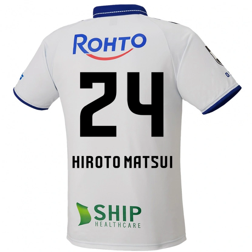 Danxen Kinderen Elijah Hiroto Matsui #24 Wit Blauw Zwart Uitshirt Uittenue 2025/26 T-Shirt