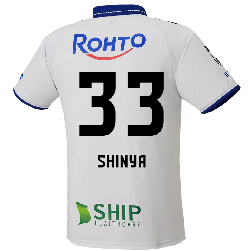 Danxen Kinderen Shinya Nakano #33 Wit Blauw Zwart Uitshirt Uittenue 2025/26 T-Shirt
