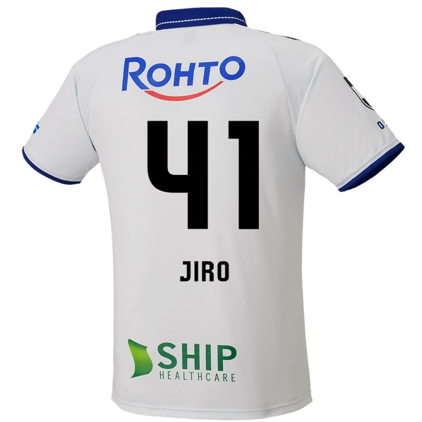 Danxen Kinderen Jiro Nakamura #41 Wit Blauw Zwart Uitshirt Uittenue 2025/26 T-Shirt