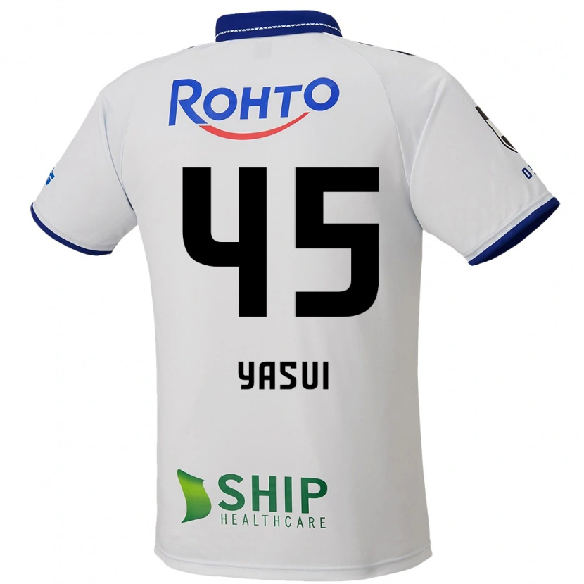 Danxen Kinderen Tsukasa Yasui #45 Wit Blauw Zwart Uitshirt Uittenue 2025/26 T-Shirt