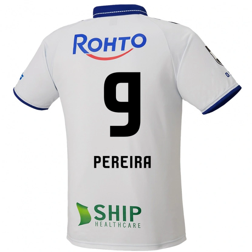 Danxen Kinderen Leandro Pereira #9 Wit Blauw Zwart Uitshirt Uittenue 2025/26 T-Shirt