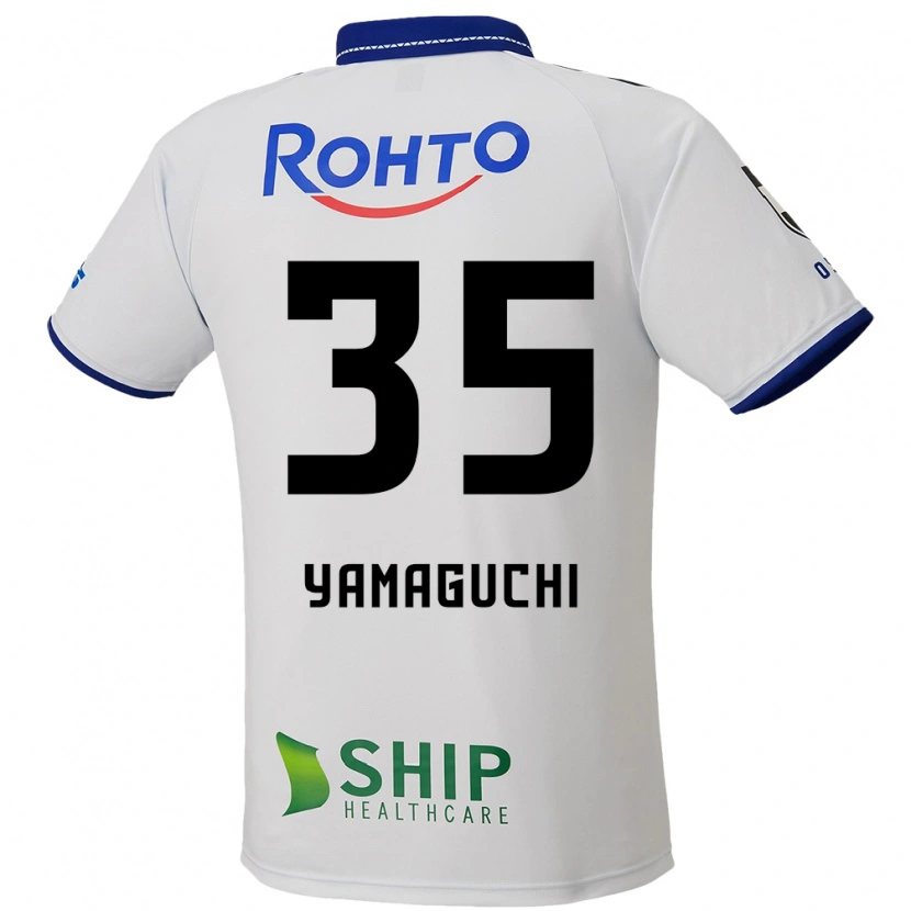Danxen Kinderen Tatsuya Yamaguchi #35 Wit Blauw Zwart Uitshirt Uittenue 2025/26 T-Shirt