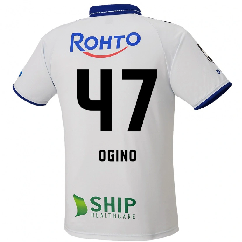 Danxen Kinderen Motonobu Ogino #47 Wit Blauw Zwart Uitshirt Uittenue 2025/26 T-Shirt