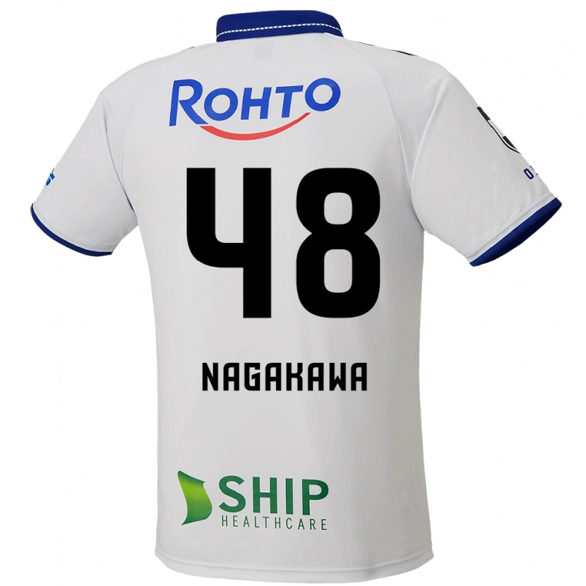 Danxen Kinderen Kanta Nagakawa #48 Wit Blauw Zwart Uitshirt Uittenue 2025/26 T-Shirt