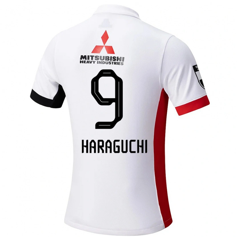 Danxen Kinderen Genki Haraguchi #9 Wit Zwart Uitshirt Uittenue 2025/26 T-Shirt