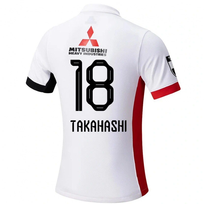 Danxen Kinderen Toshiki Takahashi #18 Wit Zwart Uitshirt Uittenue 2025/26 T-Shirt