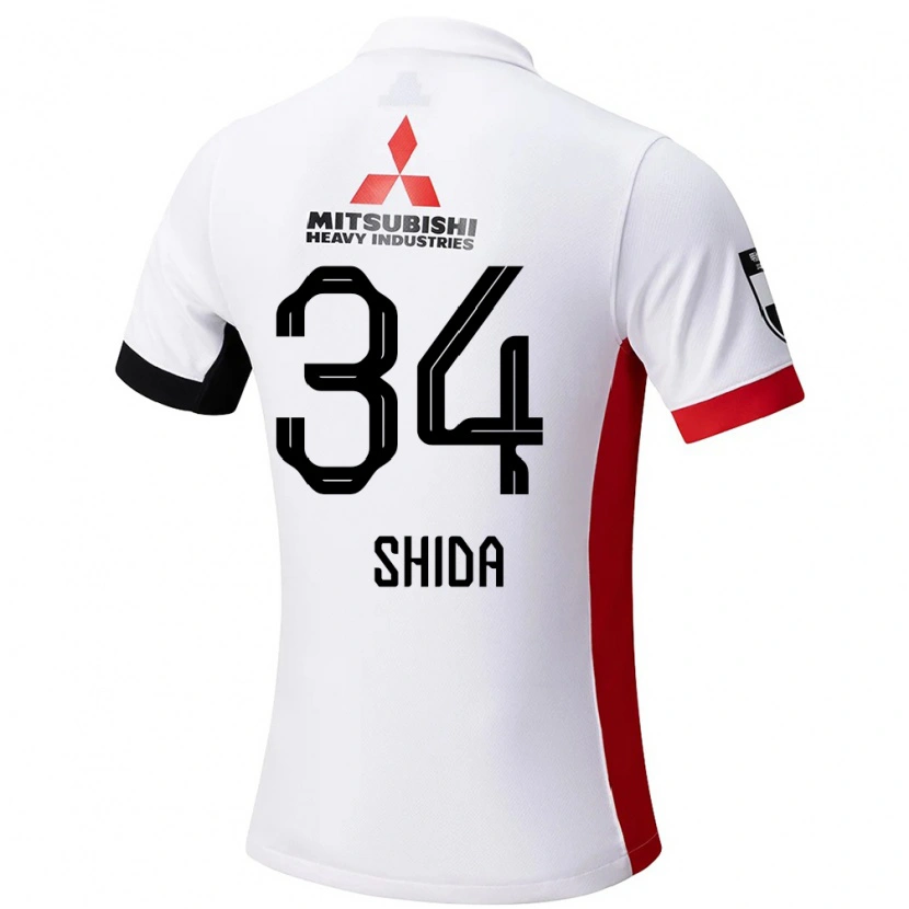 Danxen Kinderen Izuho Shida #34 Wit Zwart Uitshirt Uittenue 2025/26 T-Shirt