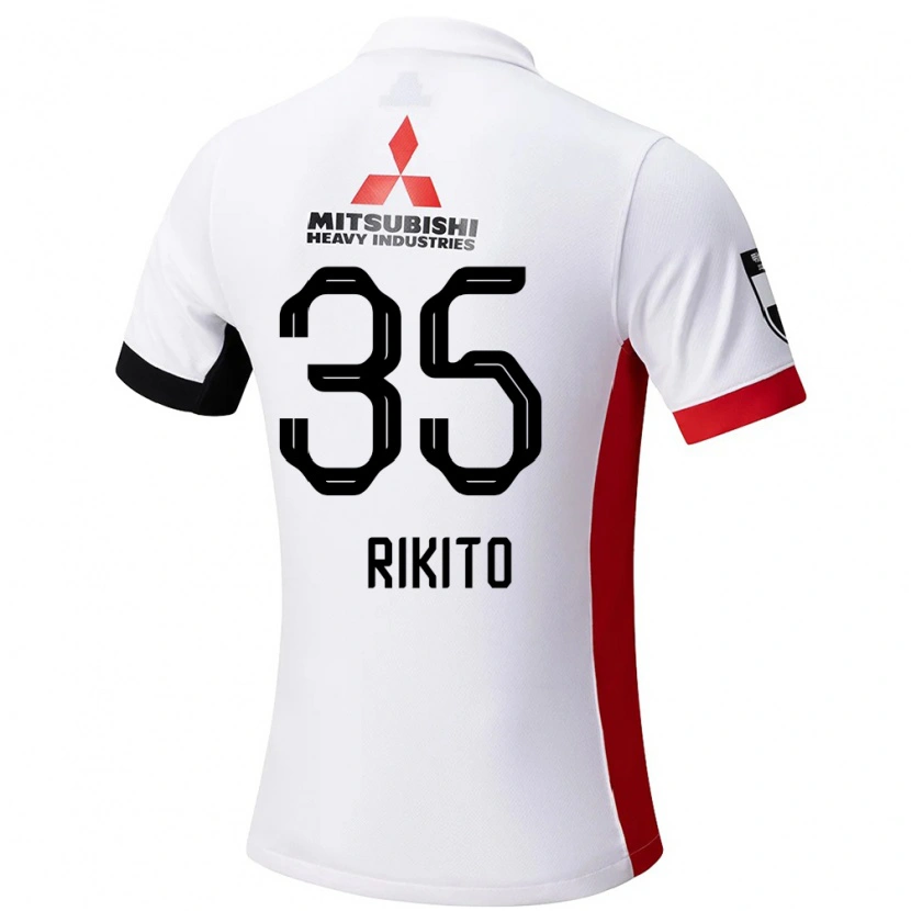 Danxen Kinderen Rikito Inoue #35 Wit Zwart Uitshirt Uittenue 2025/26 T-Shirt