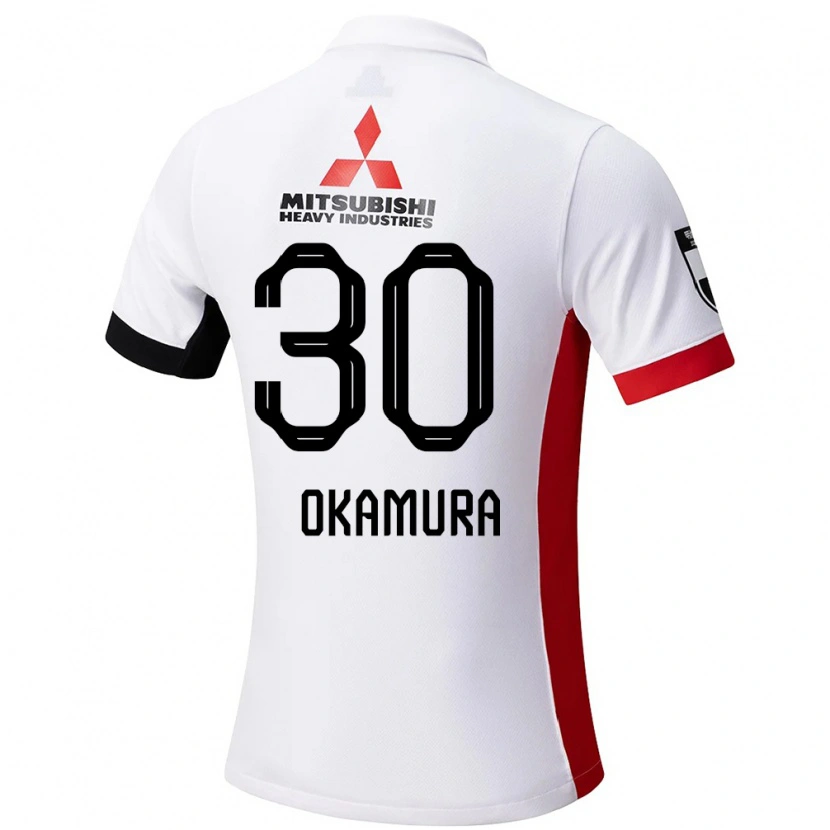 Danxen Kinderen Raika Okamura #30 Wit Zwart Uitshirt Uittenue 2025/26 T-Shirt
