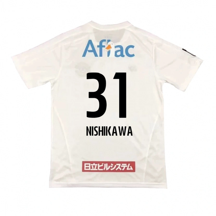 Danxen Kinderen Genki Nishikawa #31 Lichtgrijs Beige Uitshirt Uittenue 2025/26 T-Shirt