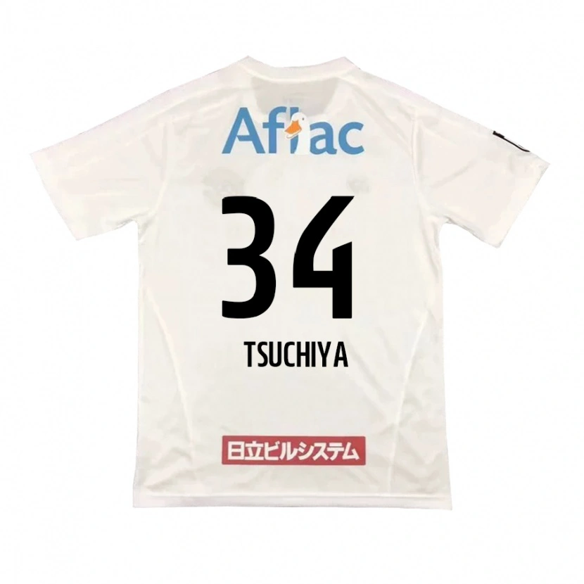 Danxen Kinderen Takumi Tsuchiya #34 Lichtgrijs Beige Uitshirt Uittenue 2025/26 T-Shirt