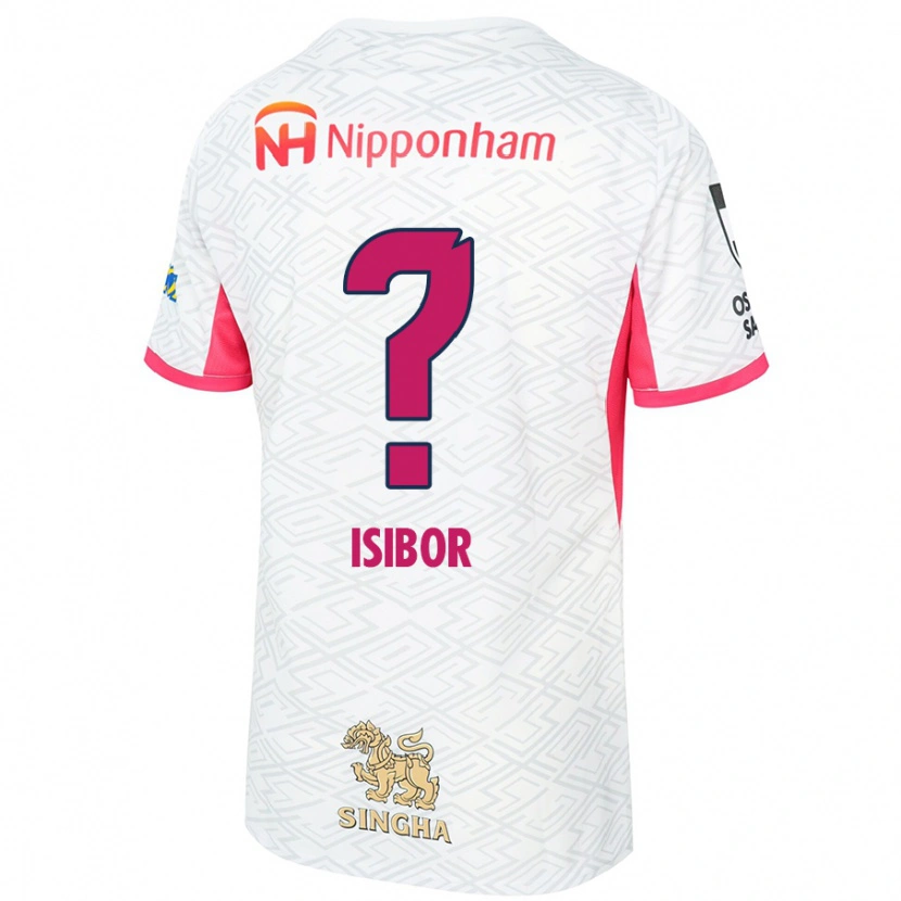 Danxen Kinderen Ken Isibor #0 Wit Sakura Roze Uitshirt Uittenue 2025/26 T-Shirt