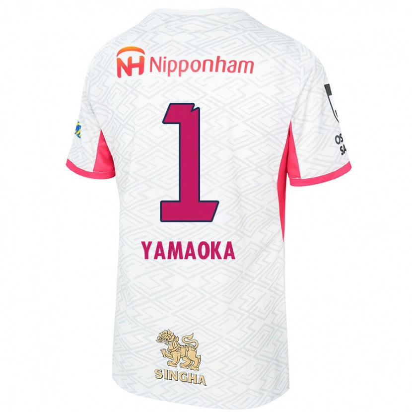 Danxen Kinderen Kumpei Yamaoka #1 Wit Sakura Roze Uitshirt Uittenue 2025/26 T-Shirt