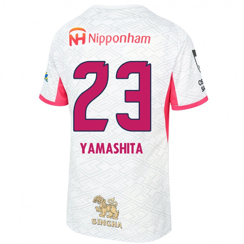 Danxen Kinderen Tatsuya Yamashita #23 Wit Sakura Roze Uitshirt Uittenue 2025/26 T-Shirt