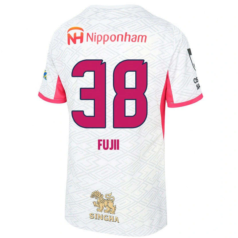 Danxen Kinderen Ryuya Fujii #38 Wit Sakura Roze Uitshirt Uittenue 2025/26 T-Shirt