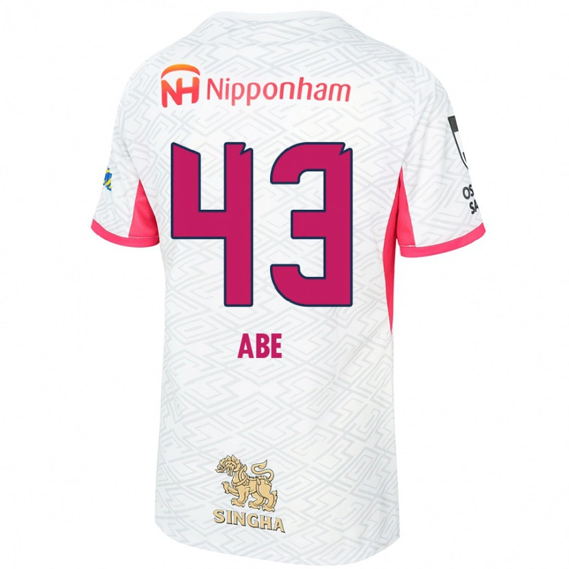 Danxen Kinderen Yosei Abe #43 Wit Sakura Roze Uitshirt Uittenue 2025/26 T-Shirt