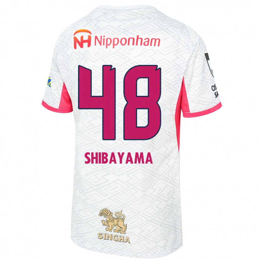Danxen Kinderen Masaya Shibayama #48 Wit Sakura Roze Uitshirt Uittenue 2025/26 T-Shirt