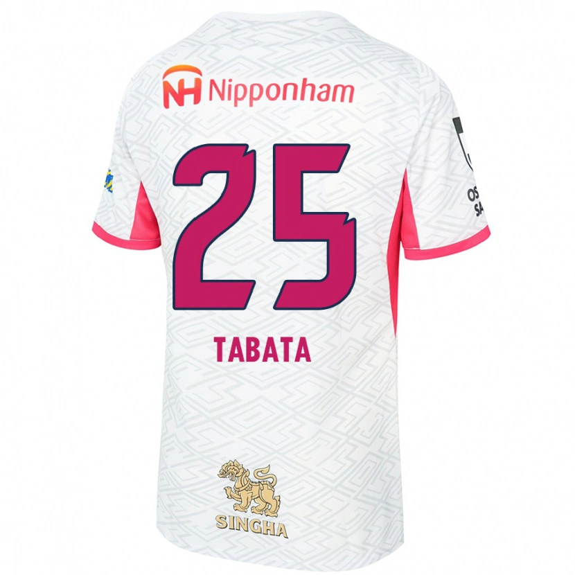 Danxen Kinderen Haruna Tabata #25 Wit Sakura Roze Uitshirt Uittenue 2025/26 T-Shirt
