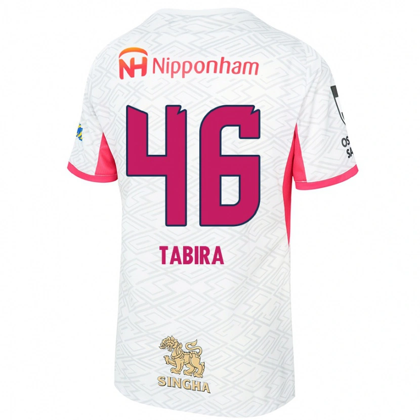 Danxen Kinderen Tatsuya Tabira #46 Wit Sakura Roze Uitshirt Uittenue 2025/26 T-Shirt