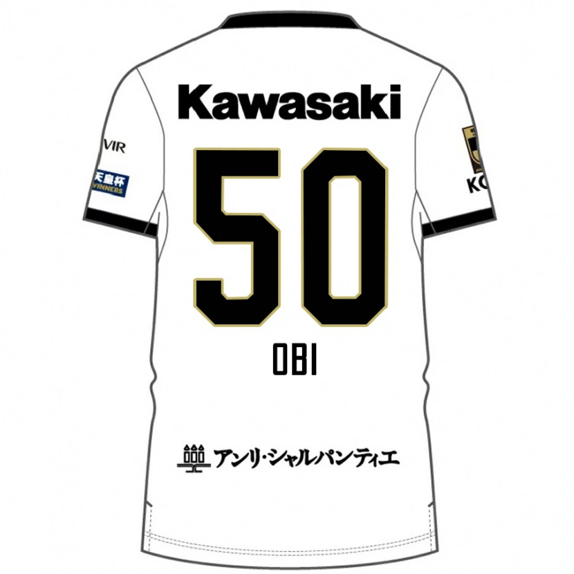 Danxen Kinderen Powell Obinna Obi #50 Wit Zwart Uitshirt Uittenue 2025/26 T-Shirt