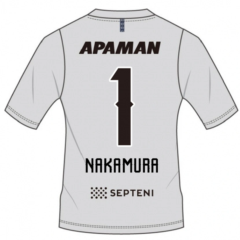Danxen Kinderen Seigo Nakamura #1 Lichtgrijs Uitshirt Uittenue 2025/26 T-Shirt