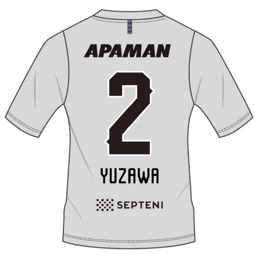 Danxen Kinderen Masato Yuzawa #2 Lichtgrijs Uitshirt Uittenue 2025/26 T-Shirt