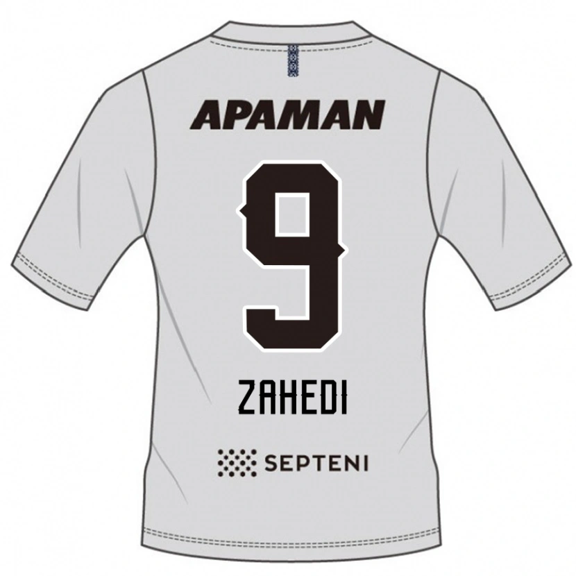 Danxen Kinderen Shahab Zahedi #9 Lichtgrijs Uitshirt Uittenue 2025/26 T-Shirt