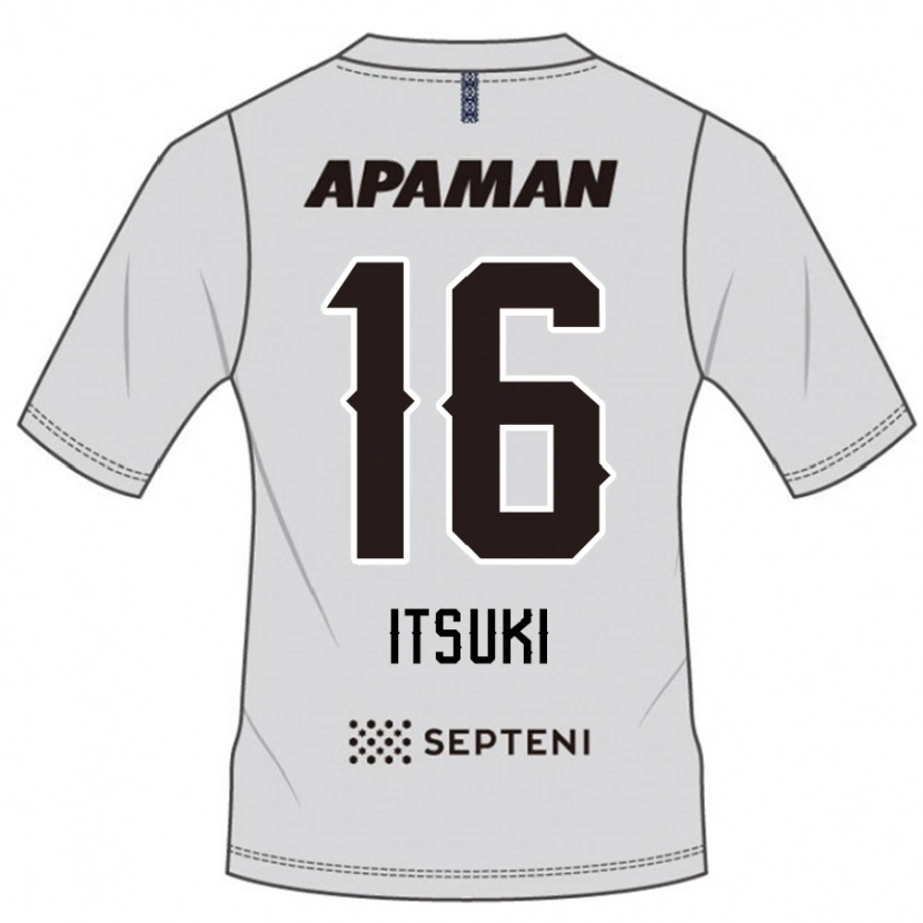 Danxen Kinderen Itsuki Oda #16 Lichtgrijs Uitshirt Uittenue 2025/26 T-Shirt
