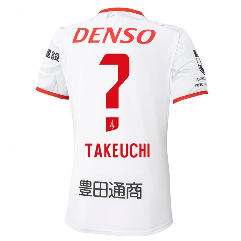 Danxen Kinderen Yuzo Takeuchi #0 Wit Rood Uitshirt Uittenue 2025/26 T-Shirt