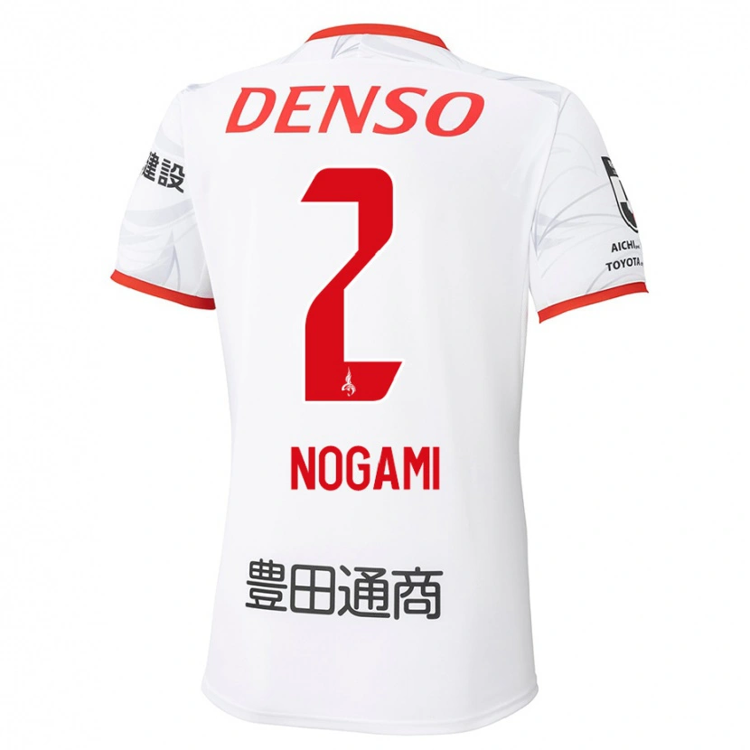 Danxen Kinderen Yuki Nogami #2 Wit Rood Uitshirt Uittenue 2025/26 T-Shirt